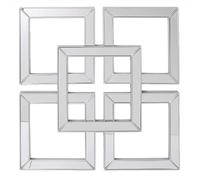 DEENZ Art Deco Mirrored Wall Art - Silver Wall Mounted Beautifull Living Room Bedroom Hallway Mirrors Home Decor Elegant
