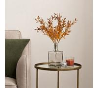 Deenz Artificial Huckleberry Stems Decorative Spray Plastic/polyester/wire Construction Stylish Indoor Piece Ochre 46 Cm