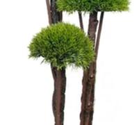 Deenz Artificial Plant Cedar Ball Topiary Tree With Pot Faux Round Shrub Bush Decoration Greenery 90Cm (3 Grass Flower 010)