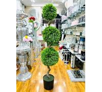 Deenz Artificial Plant Cedar Ball Topiary Tree With Pot Faux Round Shrub Bush Decoration Greenery Decorative Plants For Indoor Outdoor Use (Plant 5527 140CM)