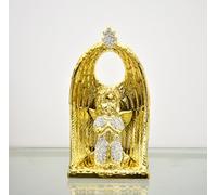 DEENZ Baby Boy Angel With Crushed Diamond Wings Beautiful Jewel Boy Angel Silver Sparkle Shelves Ornament Best For Gift (Gold)