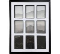 DEENZ Black Mounted Inlay Collage Photo Frame Wall Mounted Multi Family Photos Mdf Glass Panel Home Decoration