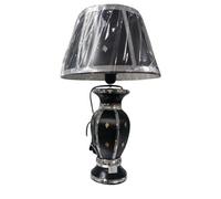 DEENZ Black Silver Mirrored Table Lamp With Shade Straight Line