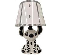 DEENZ Bling Crushed Diamond Stitch Table Lamp with Silver Shade Ceramic Base Sparkling Bedside Home Decor Gift (White Black)