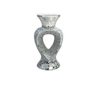 DEENZ Ceramic Mirrored Vase Glitter Flower Vase Silver