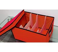 DEENZ Christmas Tree Storage Rectangle Box Wrapping Paper Decorations Lights Storage Bag Organisers Red Box