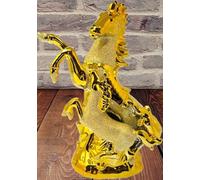 DEENZ Chrome Crushed Diamond Horse With Baby Crystal Jewel Ornament Statue Shelf Home Décortion Bedroom Living Room (Gold)