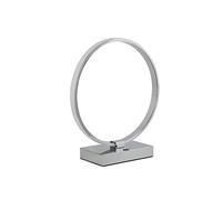 DEENZ Circular Led Touch Lamp Silver Nightstand Lamp, Round Art Decorative Table Lamp for Bedroom Living Room Office Home