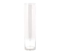 DEENZ Clear Glass Cylinder Vase Tall Slim Design Modern Storage Decor Home Events Centrepiece Flower Holder Fairy lights, Pebbles & Potpourri Display Indoor Planter Transparent Style 40 X 10 Cm