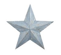 DEENZ Coastal Style 3D Star Hanging Ornament Shabby Chic Effect Artwork Collection Structure For Bedroom & Bathroom Interior Designs Distressed Finish Textured Ridges Rustic 39 X 37 X 6.5 Cm (BLUE)