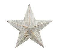 Deenz Coastal Style 3D Star Hanging Ornament Shabby Chic Effect Artwork Collection Structure White Bedroom & Bathroom 39X37X6.5 Cm