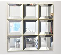 DEENZ Contemporary Set Square Mirrors Gold Home Decorative Living Room Bedroom Room Eyecatching Design Best For Gift 25X25Cm (9)