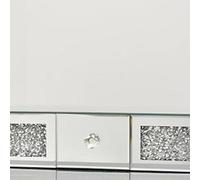 Deenz Crushed Crystal Mirrored Floating Wall Mounted Shelf With 1 Drawer 40X20X10 Cm Home Decoration Living Room Gift