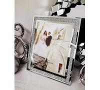 DEENZ Crushed Crystal Photo Frame Jewel Mirror Silver Diamante Picture Frame S