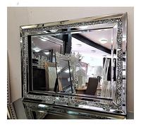 DEENZ Crushed Diamond Crystal Glass Wall Mirror 60X80Cm