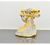 DEENZ Crushed Diamond Stunning Telephone Sparkle Ornament Bling Retro Style Ornament Gift (Gold)