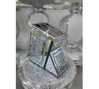 DEENZ Crystal Crushed Diamond Kitchen Holder Rack Stand Storage Universal Home Decor (Silver)