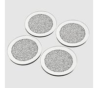 DEENZ Crystal Jewel Diamond and Mirror Round Coasters Placemats Set Glitter Sparkle Full Crushed Diamante Jewel Home Decor (4 Coasters)