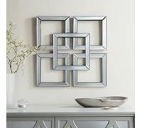 DEENZ Decorative Geo Mirror 5 Square Style Stunning art décor wall mirror bathroom, bedroom Any Room Of The House 40x40cm (3)