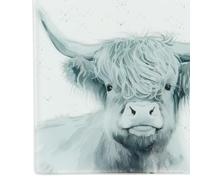 DEENZ Decorative Glass Worktop Elegant and Durable Kitchen Protector Stylish and Functional Surface Mat 30 x 40 cm (Highland Cow)