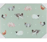 Deenz Decorative Glass Worktop Elegant Durable Kitchen Protector Stylish And Functional Surface Mat 30 X 40 Cm ( On The Farm )