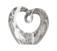 Deenz Decorative Marble Stylish Heart Shape Ornament Grey Contemporary Home Display Units Classical Tabletops 22.3 X 20.6 X 7.6 Cm