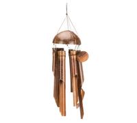Deenz Decorative Wind Chimes Wood/metal Gorgeous Hollow Sound Perfect For Inside-Outside Garden African Design Bamboo 35X13 Cm