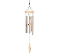 DEENZ Decorative Wind Chimes Wood/Metal Makes Gorgeous Hollow Sound Calm Atmosphere Perfect For Inside & Outside Garden Gently Clang Together Melodic Music 90 X 16 X 12.5 Cm (Brown Wooden)