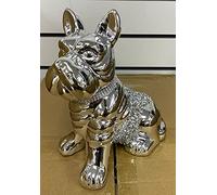 Deenz Dog Crystal Sparkle Bling Collar Ornament Silver Crushed Diamonds New