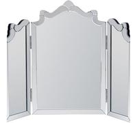 Deenz Dressing Table Mirror Silver Three Sections Luxurious Bedroom Full Mirrored Home Décor 60X76.5Cm