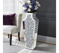 Deenz Floor Crushed Diamond Tall Flower Vases Living Room Silver Vase Bedroom Home Modern Dried Large 68 Cm