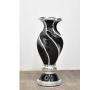 DEENZ Floor Vase Large 40X60Cm Crushed Diamond Crystal Sparkly Mirrored Black V049