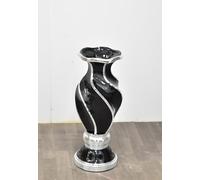 Deenz Floor Vase Large 40X60Cm Crushed Diamond Crystal Sparkly Mirrored Floor Vase Home Decorration Artificial Flowers (Black V049)
