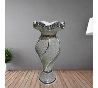 DEENZ Floor Vase Large 40X60Cm Crushed Diamond Crystal Sparkly (Silver V072)