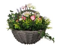 Deenz Floral Hanging Ivy Wall Natural Inspired Basket Plastic/polyform Construction Realistic-Looking Artificial Plant Decor 13 Cm