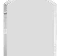 Deenz Frameless Arch Bathroom Mirror With Shelf Wall Mounted Modern Stylish Design With Contemporary Bevelled Edges 60X45Cm