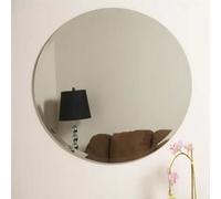 Deenz Frameless Round Wall Mounted Mirror Frameless Bathroom Living Room A Must Have Mirror Home Decor (70X70 Cm)