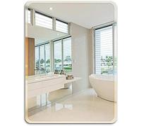 DEENZ Frameless Wall Mounted Mirror Rectangular Round Corner Simple Elegant Design Home Decor (60x45cm)