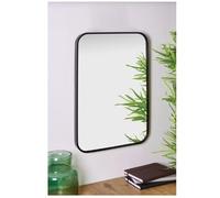 DEENZ Full Length Camden Black Curved Metal Wall Mirror Aluminium Frame Home Décor Bedroom Living Room (40x60cm)