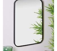 Deenz Full Length Camden Black Curved Metal Wall Mirror Aluminium Frame Home Décor Bedroom Living Room (40X60Cm)