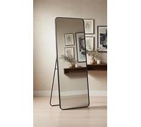 DEENZ Full Length Camden Black Curved Metal Wall Mirror Aluminium Frame Home Décor Bedroom Living Room (40x120cm)