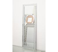 Deenz Full Length Sparkle Silver Glitter & Mirror Border Wall Mirror Frame Glass Living Room Lounge 40X110Cm The World'S Largest Mirror Collection Of Deenz