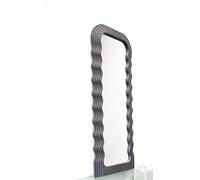 DEENZ Full Length Wavy Mirror Pattern Irregular Frame Mirror Wall Mirror For Living Room Bedroom Hallway Home Decor Birthday House Warming 110X46 Cm (Black), Dez502