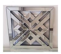 DEENZ Geo Mirror Geometric Style Art Decor Decorative Mirror Silver 40Cm 3X