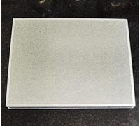Deenz Glitter Glass Square Shaped Sparkle Coasters 10X10Cm & Placemat 20X30Cm Set Dining Table Mats Kitchen Luxurious Lifestyle Household (4 Placemats)