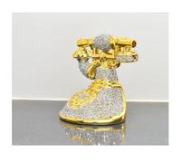 DEENZ Gold Crushed Diamond Stunning Telephone Sparkle Ornament