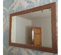 DEENZ Gold Mosaic Effect Wall Hanging Mirror With A Decorative Design
