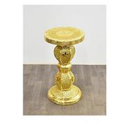 DEENZ Gold Side Table Crushed Diamond Glitter Mirrored End Table F060
