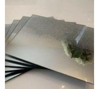 Deenz Gradient Silver Glitter Ombre Glass Coasters 10X10Cm & Placemats 20X29Cm Home Decorative Stylish Design
