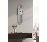 DEENZ Grandfather Style Large Wall Clock Sparkly Diamond Crush Crystal Silver Mirrored Silent Clock 100X30Cm